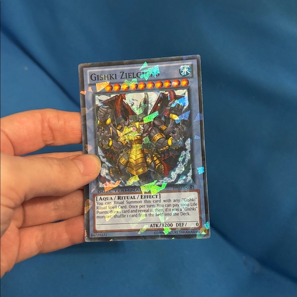 Yugioh Card Gishki Zielgigas Water Type Monster Duel Terminal Shiny 1996 NWOTS - Picture 3 of 4